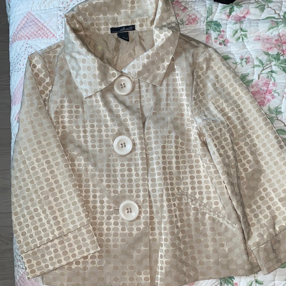 Willi Smith Beige Short Pea Coat